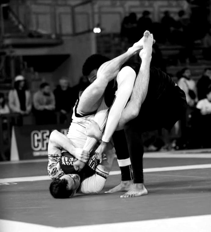 Combat de grappling sans kimono en compétition