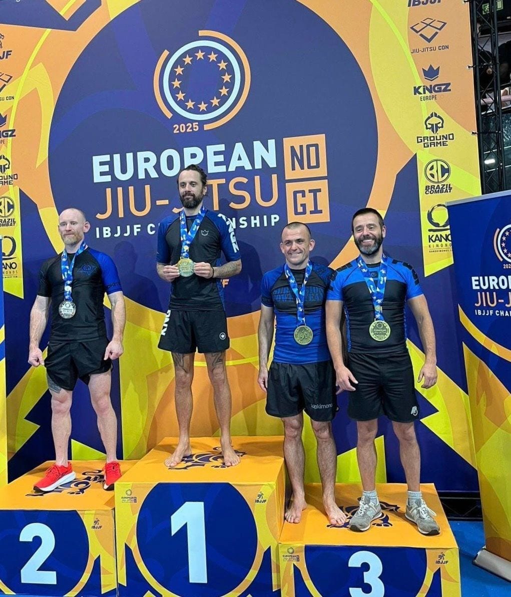 Arnaud Danglade sur le podium des championnats d’Europe IBJJF NOGI à Rome